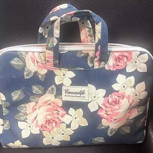 canvaslife laptop sleeve bag (floral) with pockets